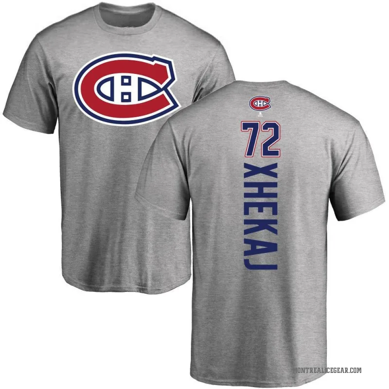 Arber Xhekaj Men's Ash Montreal Canadiens Backer T-Shirt -