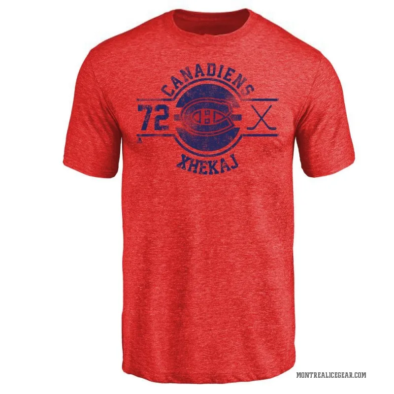 Arber Xhekaj Men's Red Montreal Canadiens Insignia T-Shirt -