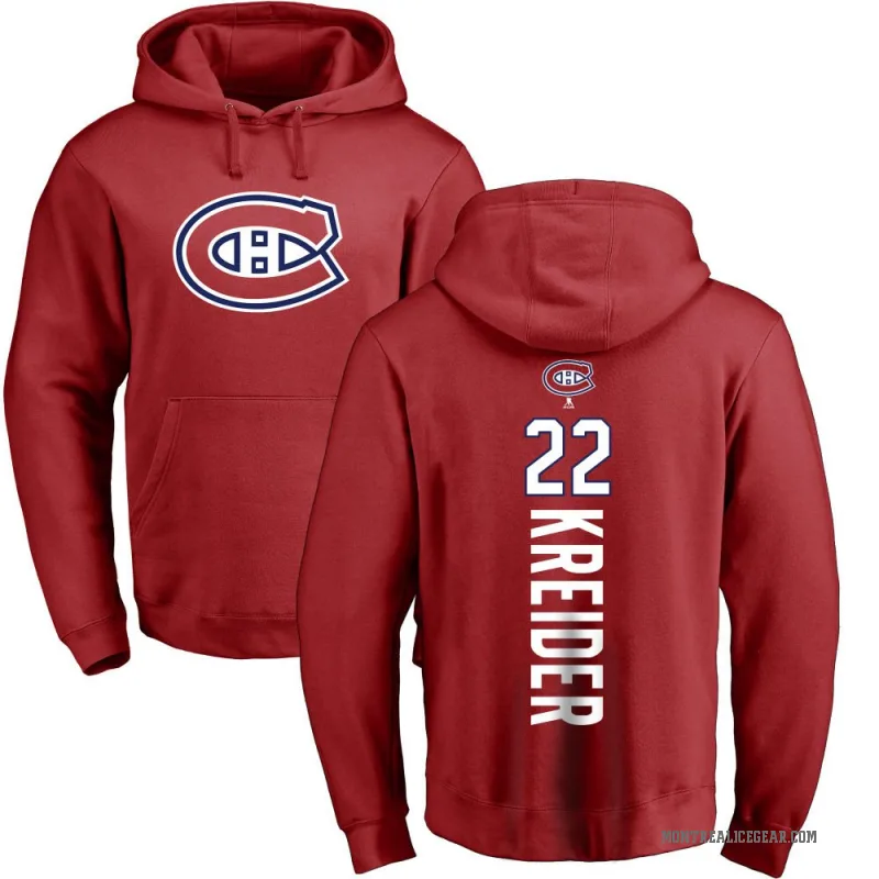 Chris Kreider Youth Red Montreal Canadiens Branded Backer Pullover Hoodie