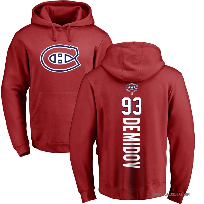 Ivan Demidov Men's Red Montreal Canadiens Branded Backer Pullover Hoodie