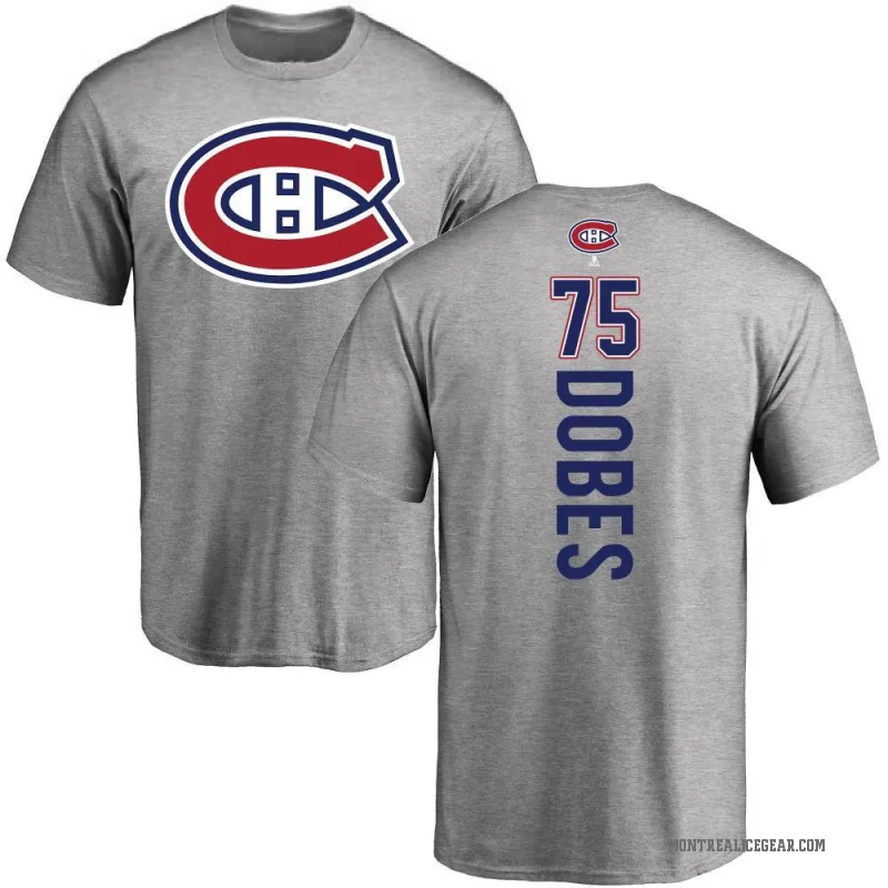 Jakub Dobes Youth Ash Montreal Canadiens Backer T-Shirt -
