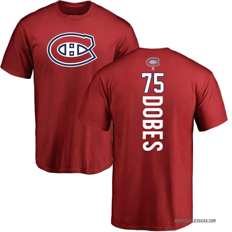 Jakub Dobes Youth Red Montreal Canadiens Backer T-Shirt -