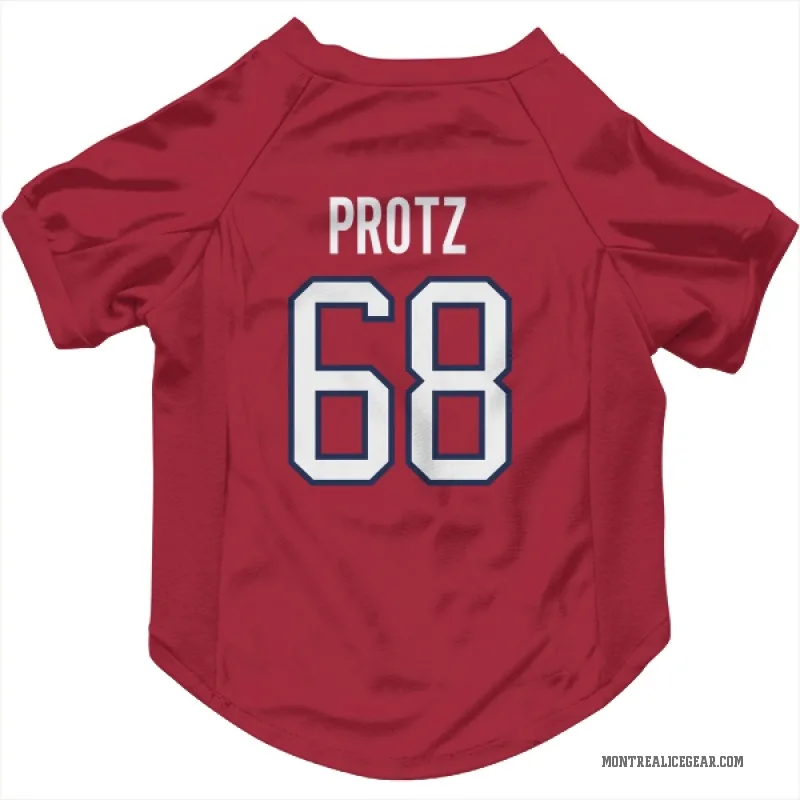 Owen Protz  Red Montreal Canadiens  Cat & Dog Pet Jersey