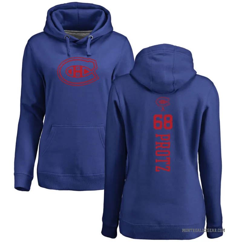 Owen Protz Women's Royal Montreal Canadiens Branded One Color Backer Pullover Hoodie