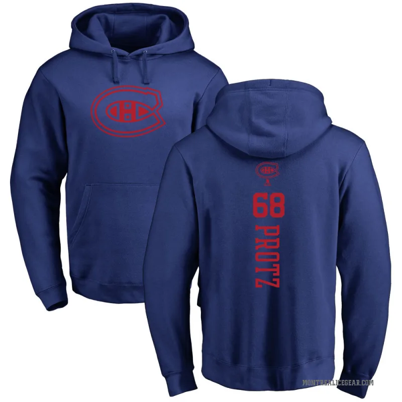 Owen Protz Youth Royal Montreal Canadiens Branded One Color Backer Pullover Hoodie