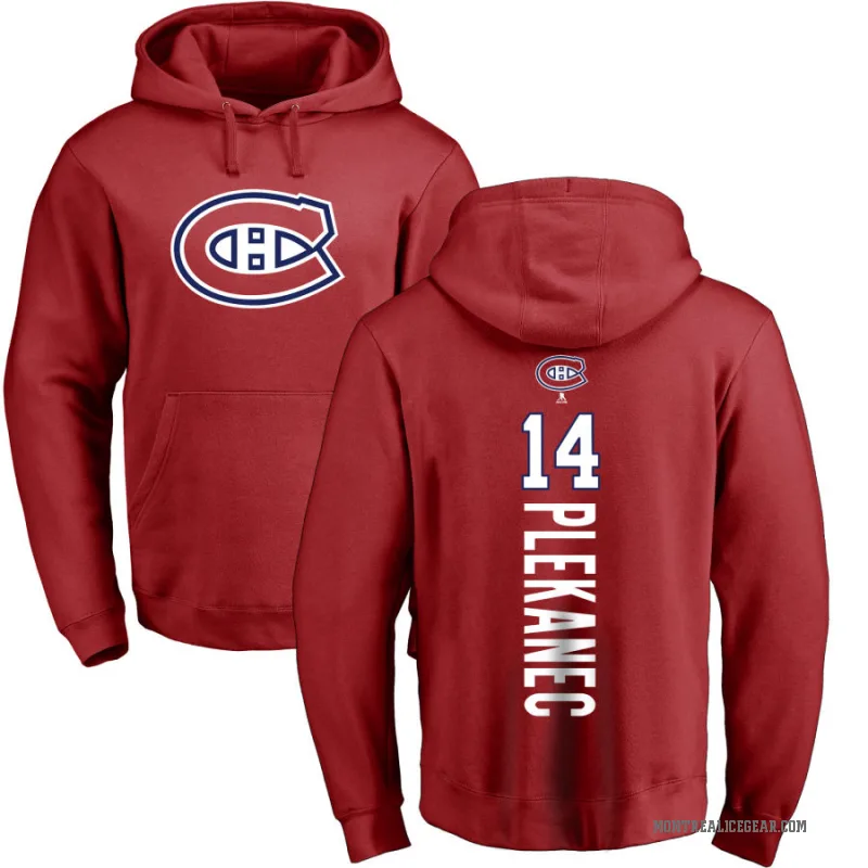 Tomas Plekanec Men's Red Montreal Canadiens Branded Backer Pullover Hoodie