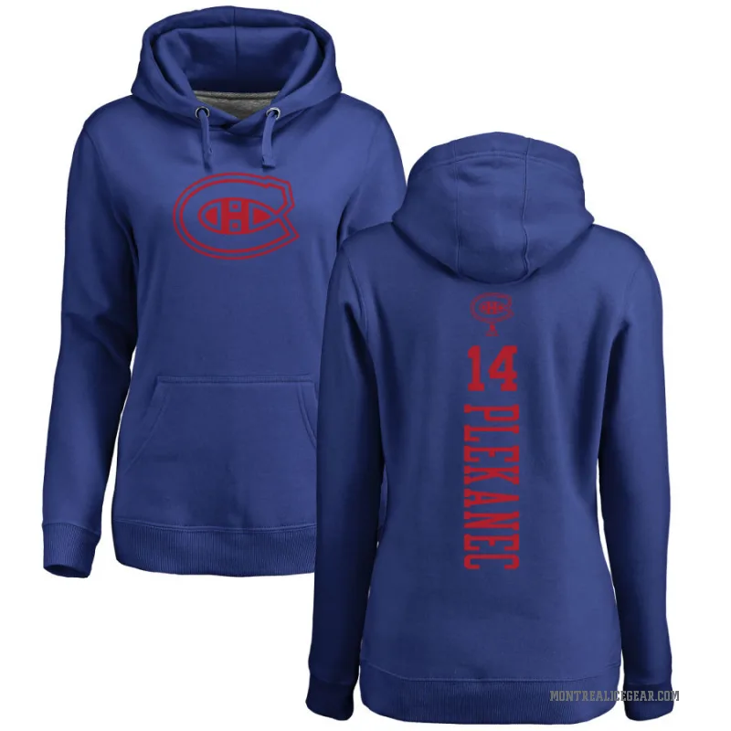 Tomas Plekanec Women's Royal Montreal Canadiens Branded One Color Backer Pullover Hoodie
