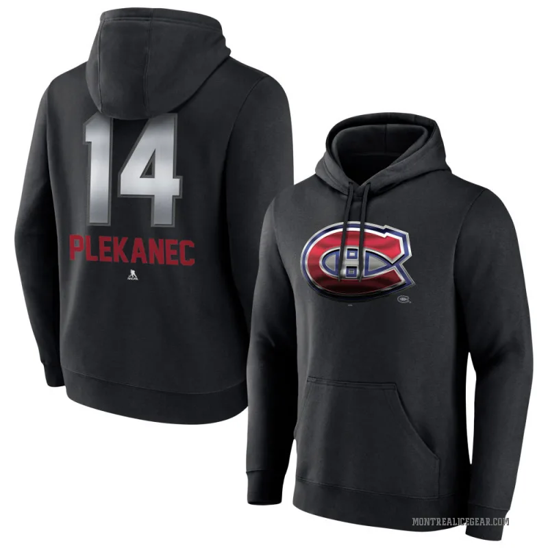 Tomas Plekanec Youth Black Montreal Canadiens Branded Midnight Mascot Logo Pullover Hoodie